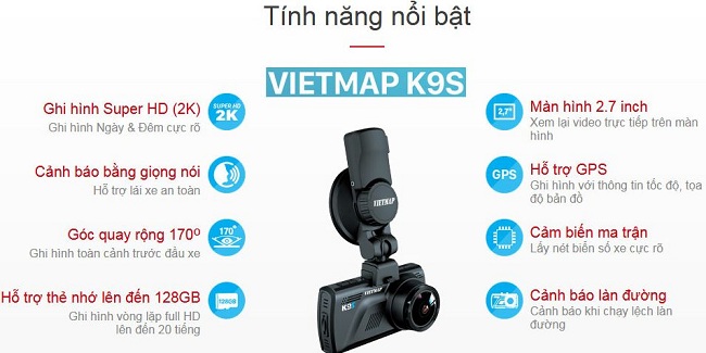 Camera hành trình Vietmap K9S Camera hành trình Vietmap K9S