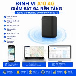 Thiết bị định vị không dây A10 4G giám sát vị trí trên điện thoại, máy tính, laptop trên tất cả các nên tảng