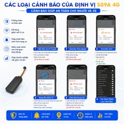 Thiết bị định vị S09A nhiều loại cảnh báo : Ngắt nguồn, cảnh báo rung, cảnh báo Acc, Hàng rào,...
