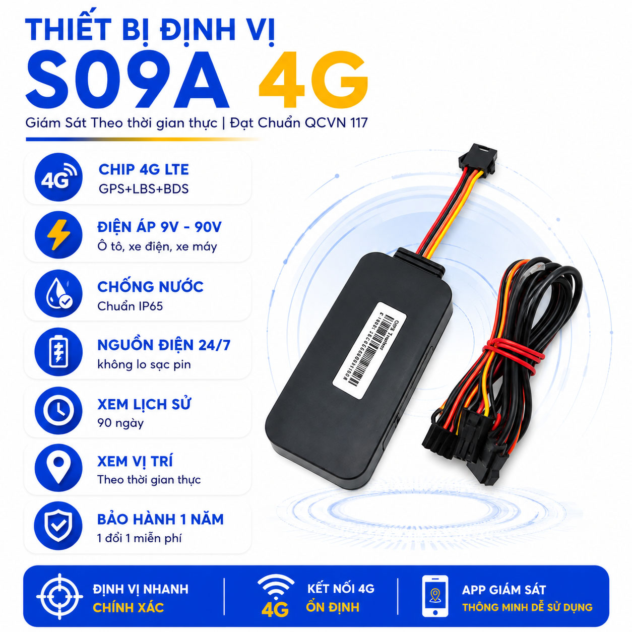 Thiet-bi-dinh-vi-S09A-4G-daidien Thiết bị định vị S09A 4G nối dây cố định vào trong xe, định vị nhanh chính xác rõ địa chỉ