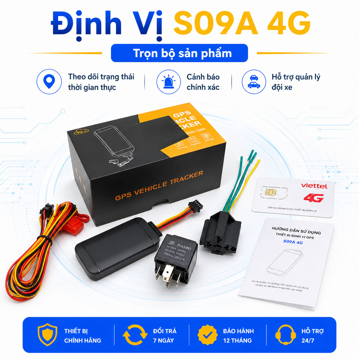 Thiết bị định vị S09A 4G trọn gói thiết bị
