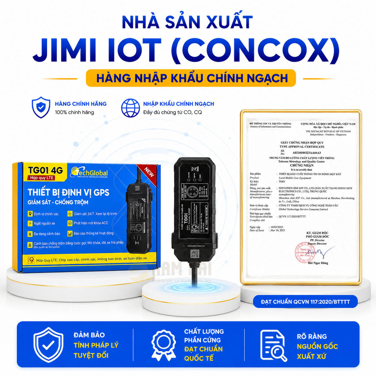 Thiết bị định vị TG01 4G nhập khẩu chính ngạch chứng nhận hợp quy