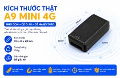 Thiết bị A9 Mini 4G kích thước và trọng lượng của A9 Mini 4G