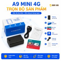 A9 mini 4G trọn bộ sản phẩm gồm thiết bị dây sạc sim sách hướng dẫn